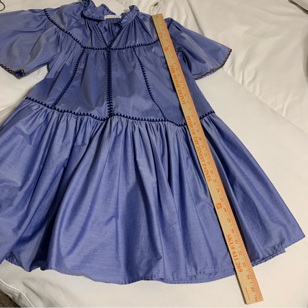 Karlie Light Blue Mini Dress with Navy Trim - Picture 10 of 13